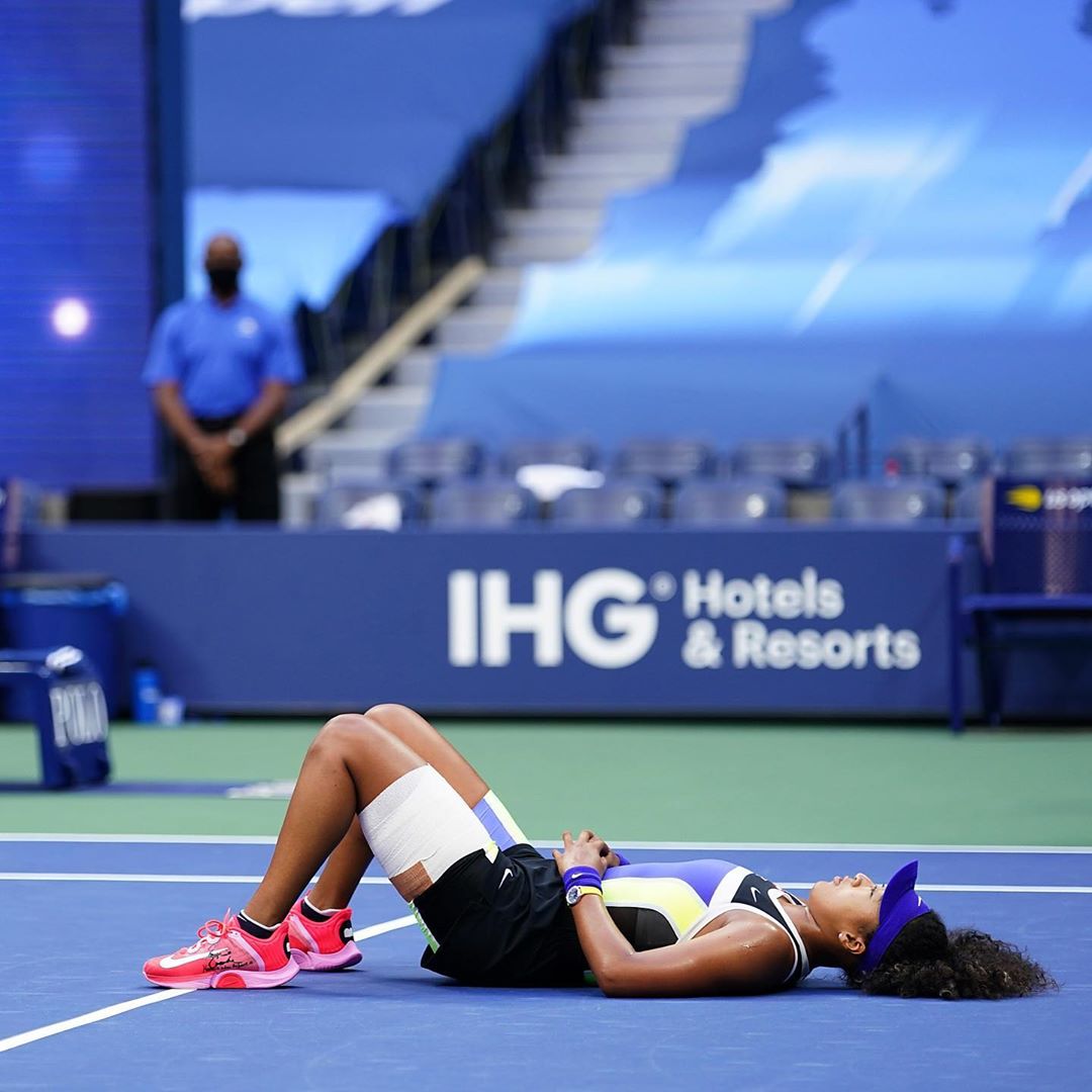Naomi Osaka Floor US Open
